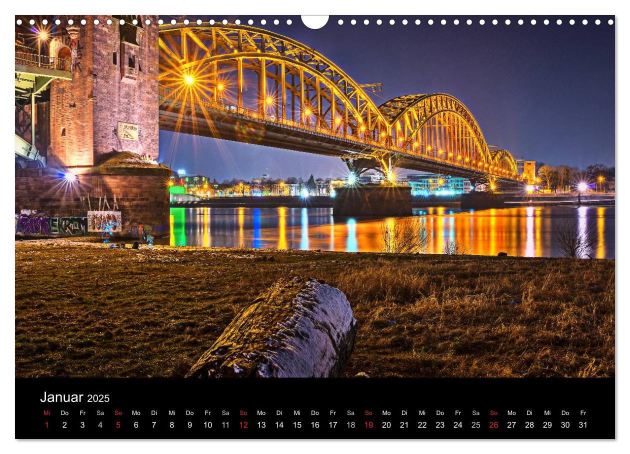 Bild: 9783435576876 | Köln Impressionen bei Nacht (Wandkalender 2025 DIN A3 quer),...