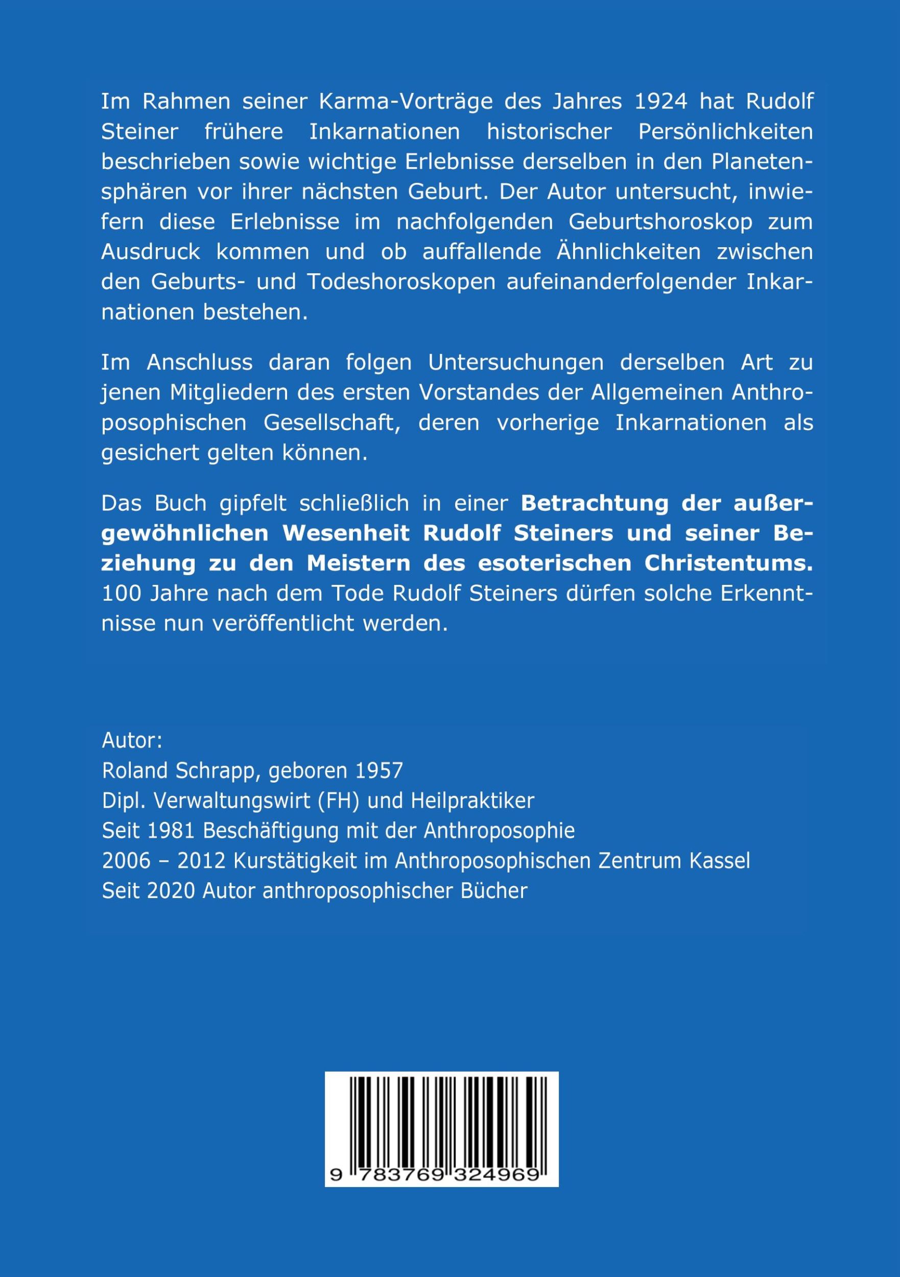 Rückseite: 9783769324969 | Astrologische Betrachtungen zur Reinkarnation, zum Todeshoroskop...