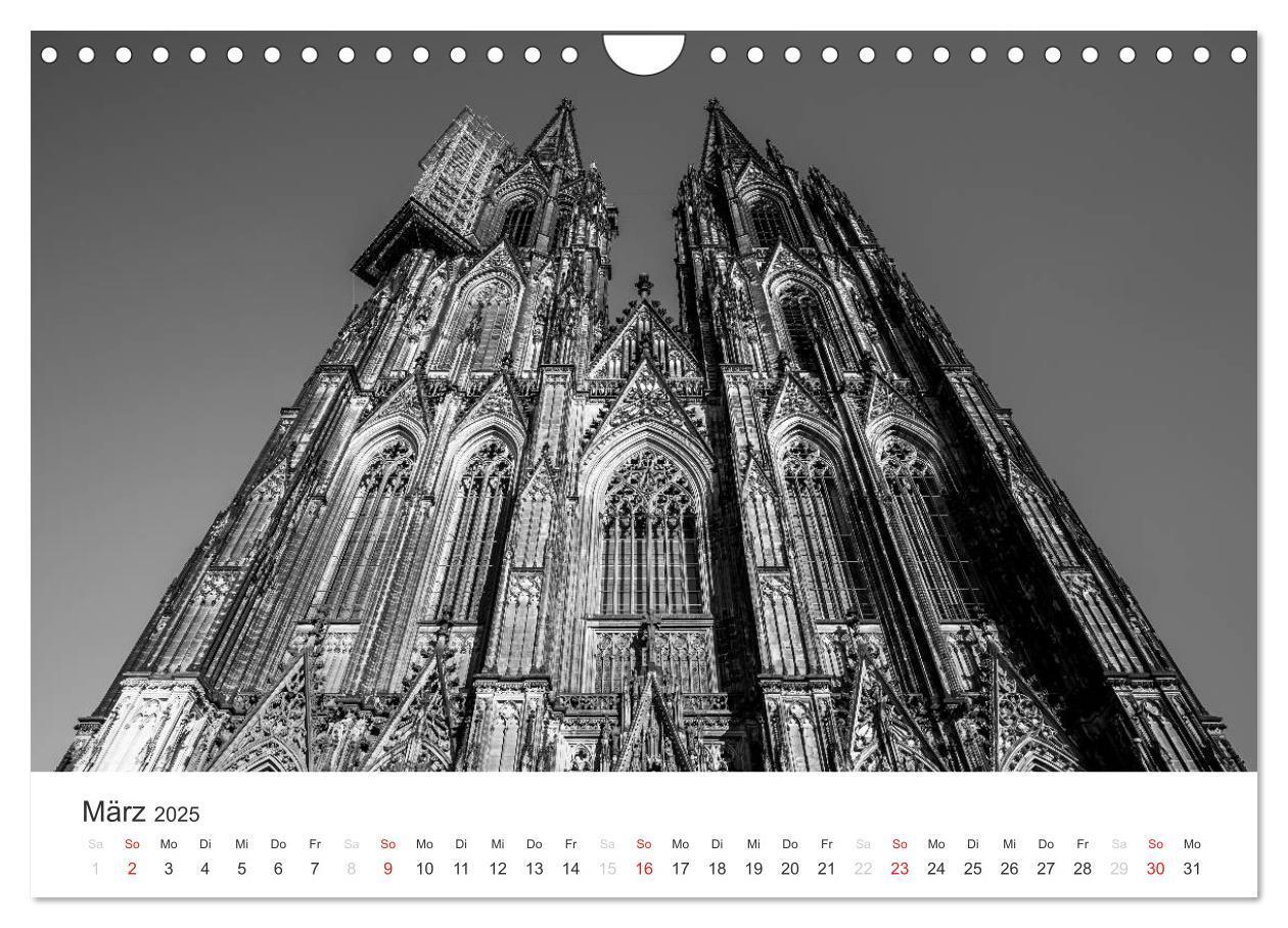 Bild: 9783435557301 | Köln - monochrome Ansichten (Wandkalender 2025 DIN A4 quer),...