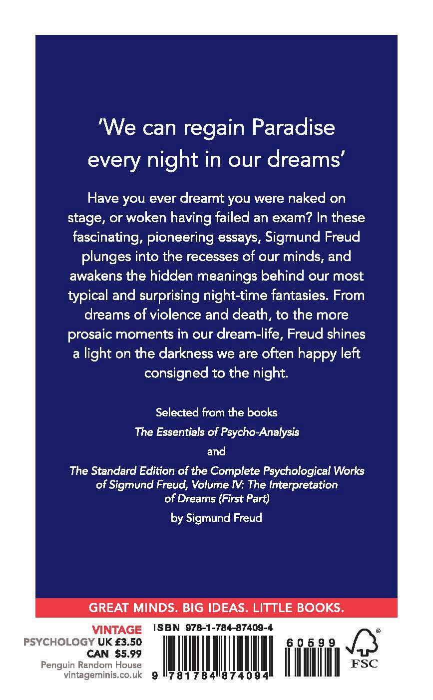 Rückseite: 9781784874094 | Dreams | Sigmund Freud | Taschenbuch | Vintage Classics | Englisch