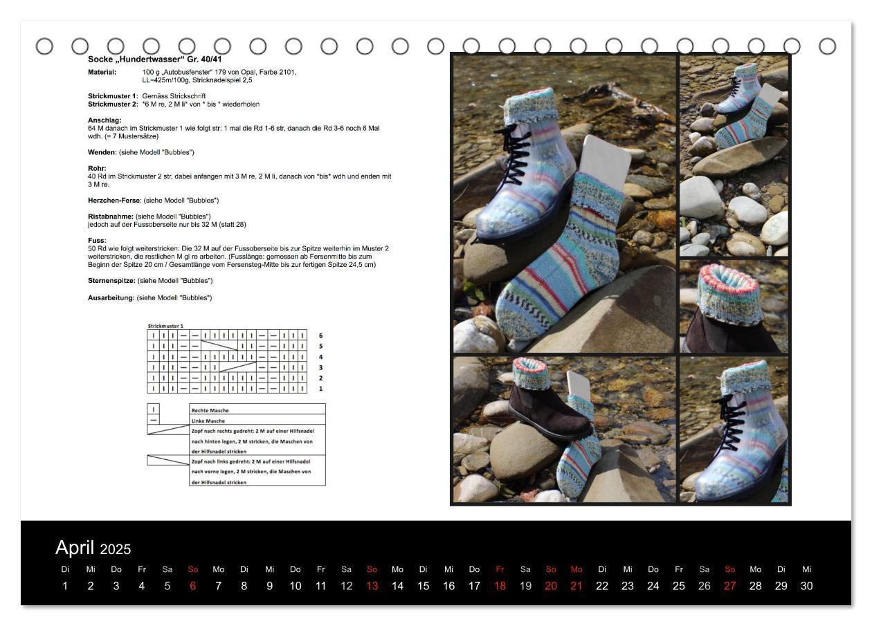 Bild: 9783435658862 | Sockenkalender Bootsocks 2025 (Tischkalender 2025 DIN A5 quer),...