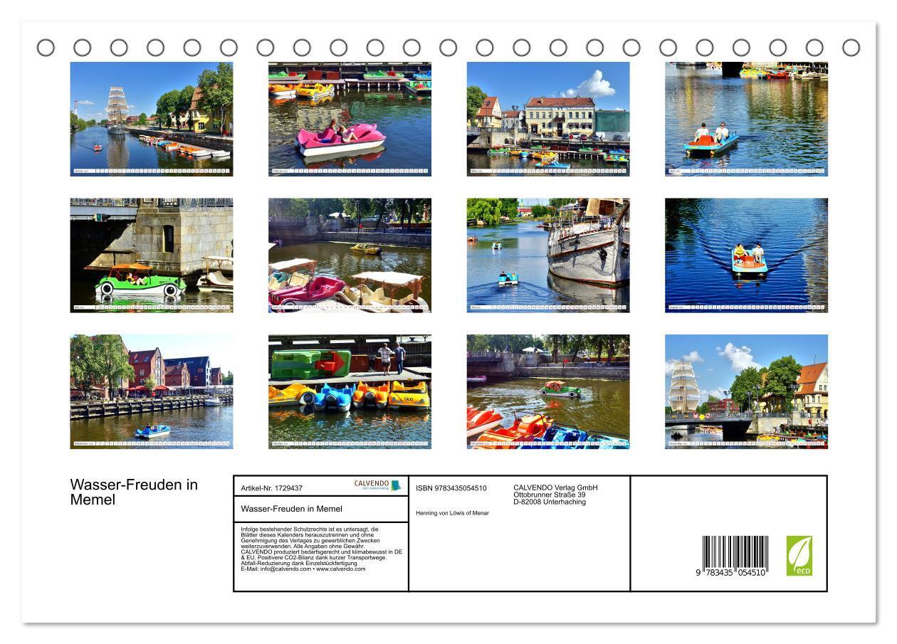 Bild: 9783435054510 | Wasser-Freuden in Memel (Tischkalender 2025 DIN A5 quer), CALVENDO...