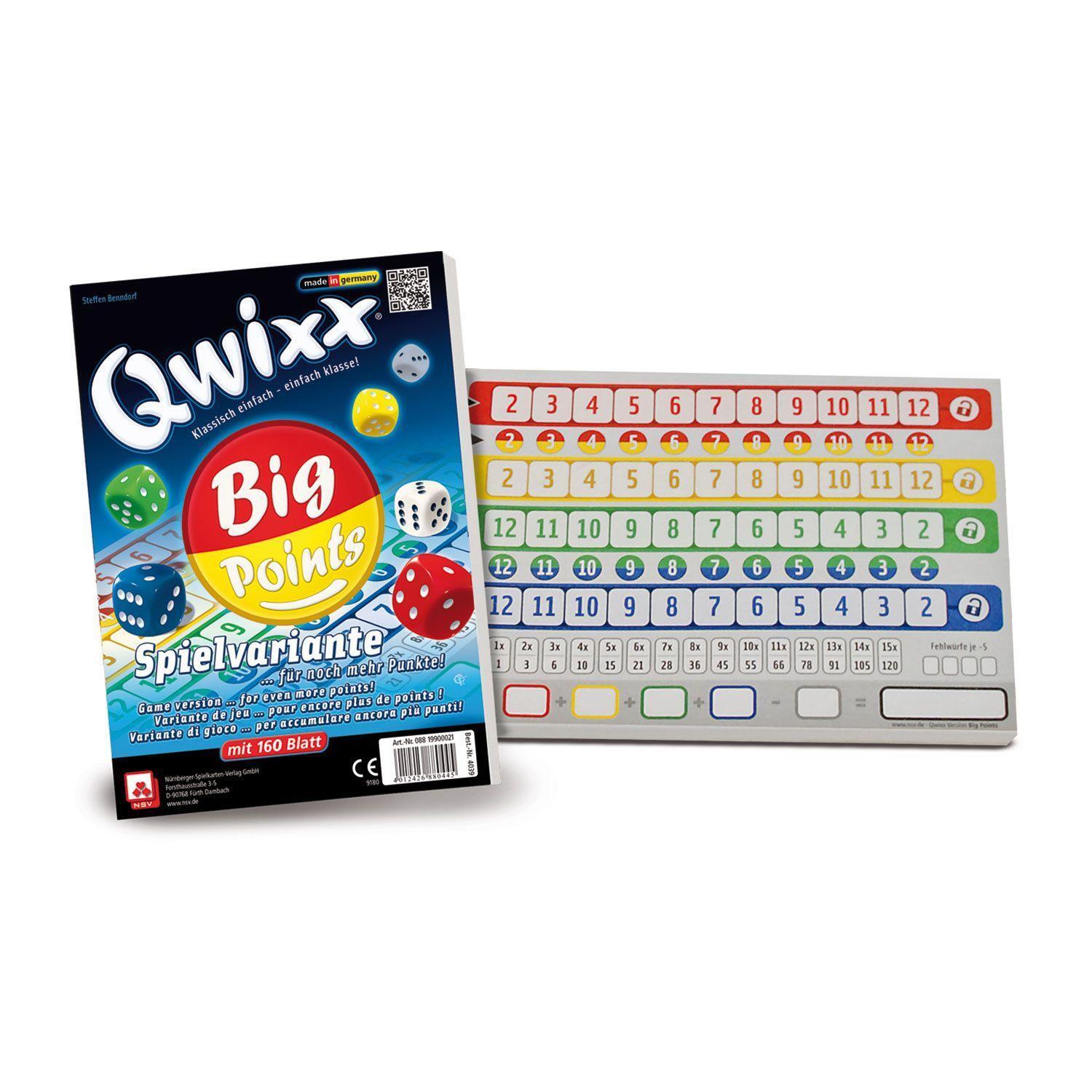 Bild: 4012426880445 | Qwixx Big Points | Nürnberger Spielkarten Verlag | Spiel | 2 Bde/Tle