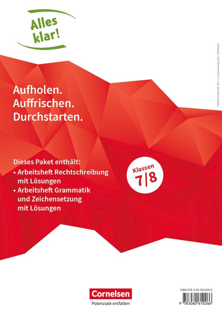 Cover: 9783060610266 | Alles klar! Deutsch. Sekundarstufe I 7./8. Schuljahr....