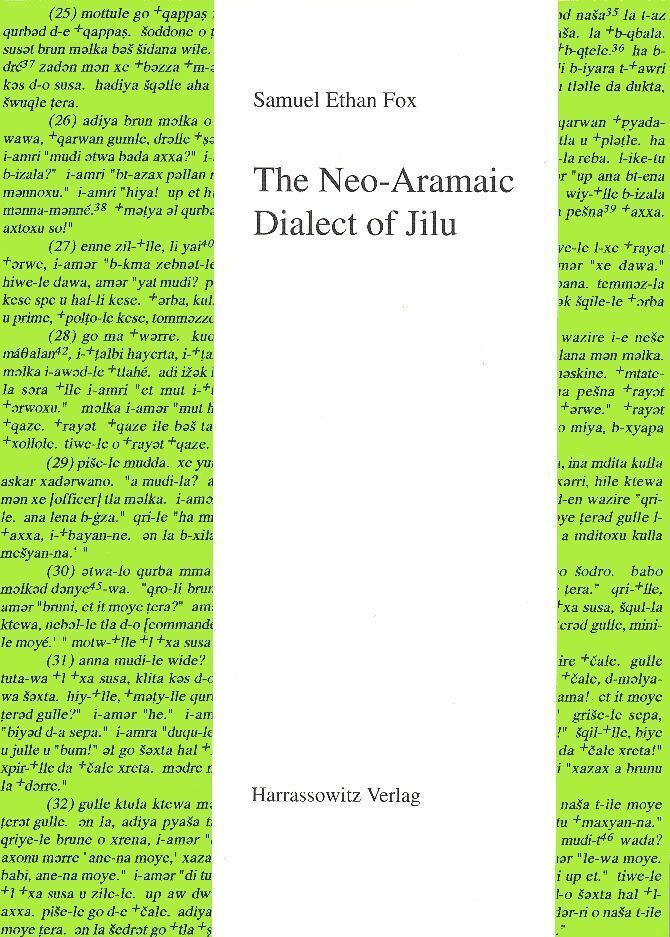 Cover: 9783447038898 | The Neo-Aramaic Dialect of Jilu | Samuel E Fox | Taschenbuch