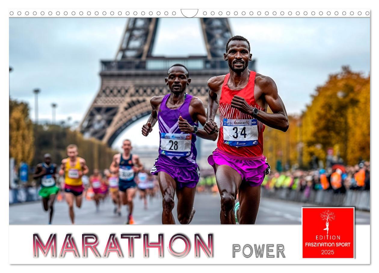 Cover: 9783457233597 | Marathon Power (Wandkalender 2025 DIN A3 quer), CALVENDO...