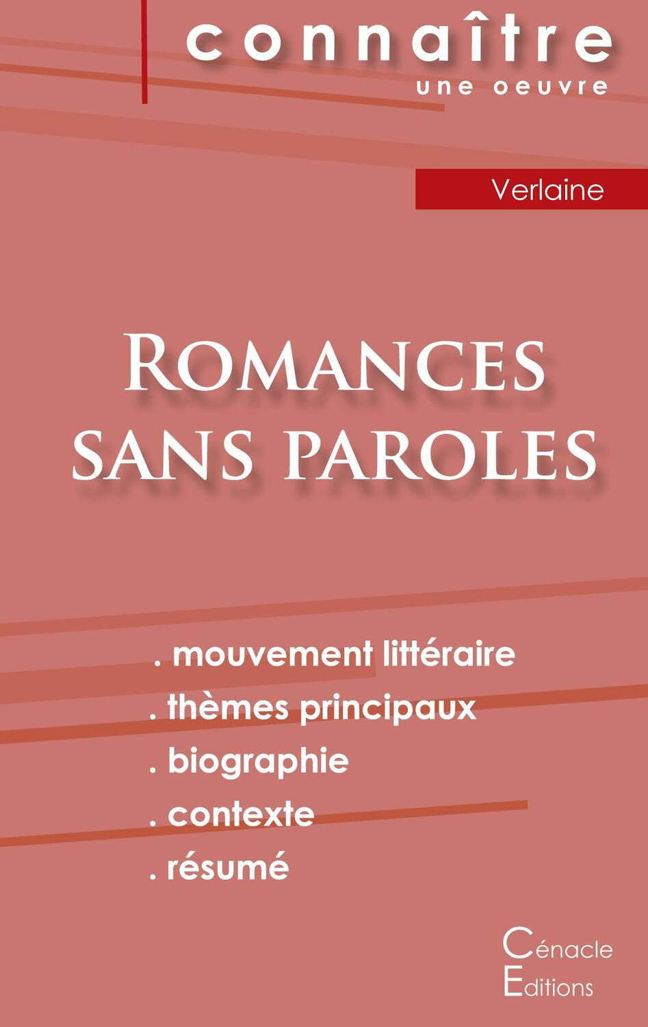 Cover: 9782759302185 | Fiche de lecture Romances sans paroles de Verlaine (Analyse...