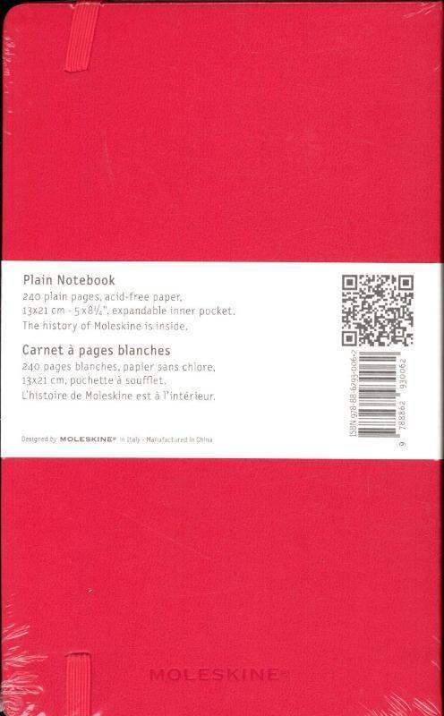 Rückseite: 9788862930062 | Moleskine Notizbuch blanko Large DIN A5 rot | Notizbücher | Englisch