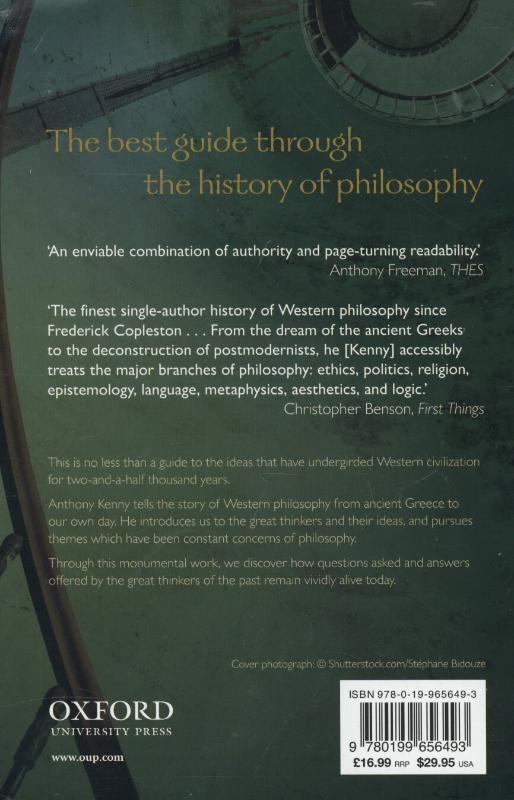 Rückseite: 9780199656493 | A New History of Western Philosophy | Anthony Kenny | Taschenbuch