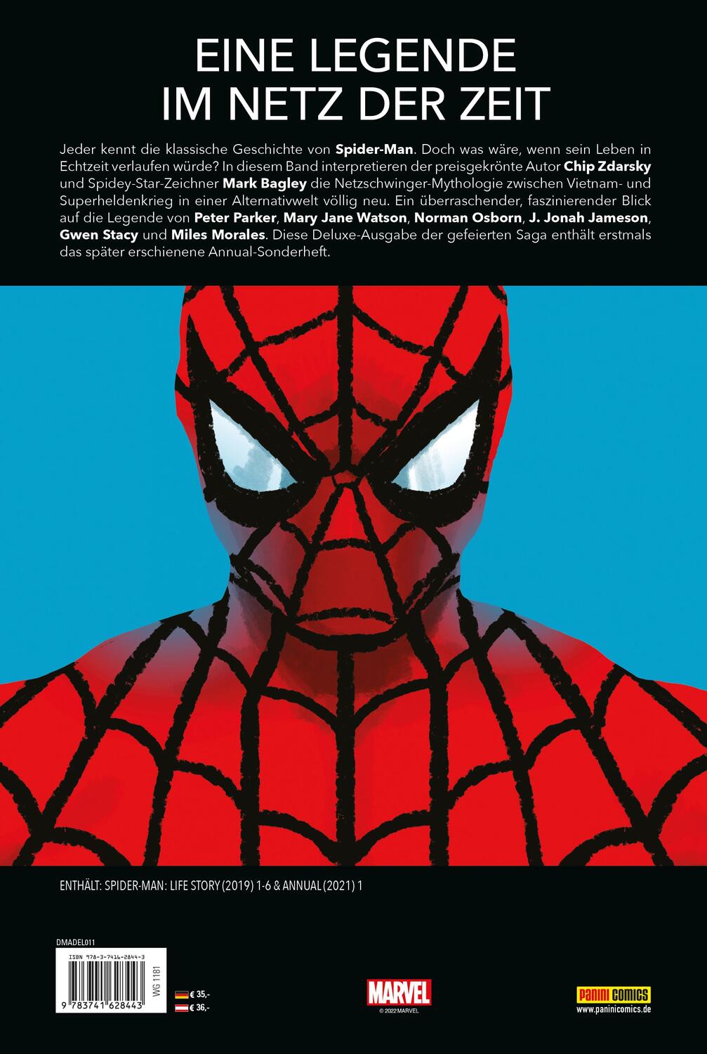 Rückseite: 9783741628443 | Spider-Man: Die Geschichte eines Lebens (Neuauflage) | Zdarsky (u. a.)