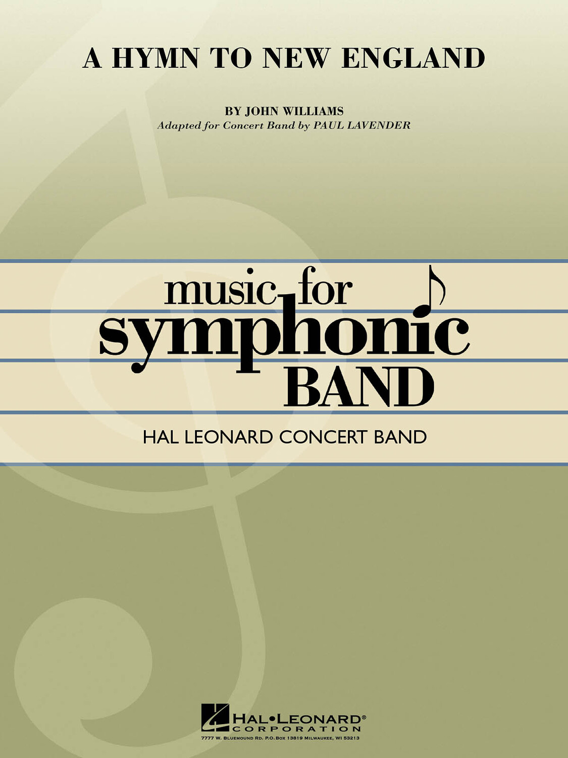 Cover: 73999924497 | A Hymn to New England | John Williams | Symphonic-Concert Band Series