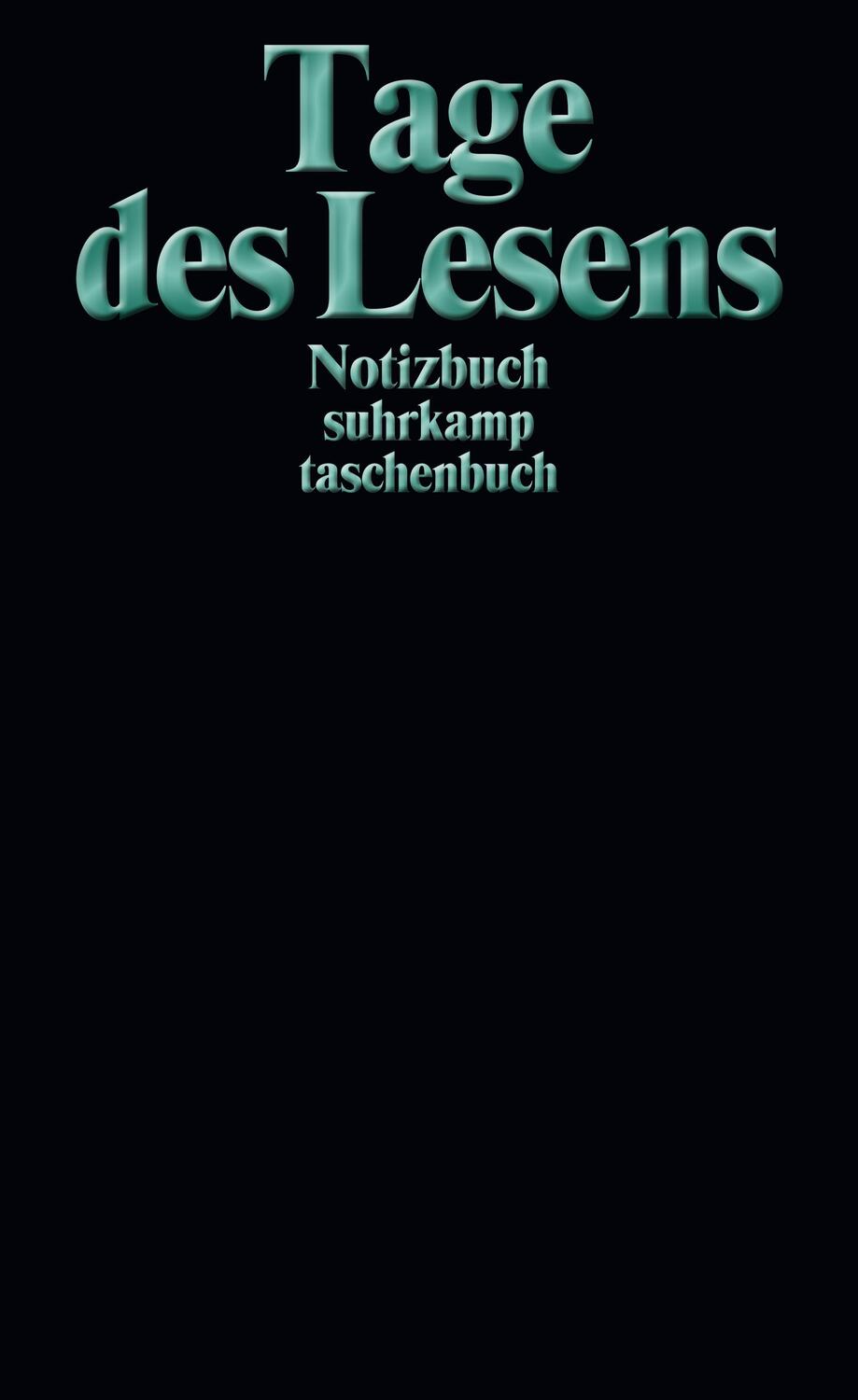 Cover: 9783518471074 | Notizbuch suhrkamp taschenbuch. Tage des Lesens | Notizbücher | 192 S.