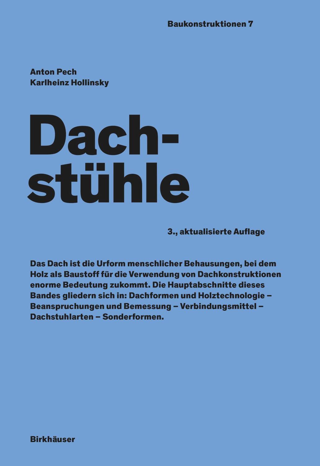 Cover: 9783035627343 | Dachstühle | Anton Pech (u. a.) | Buch | Baukonstruktionen | 135 S.