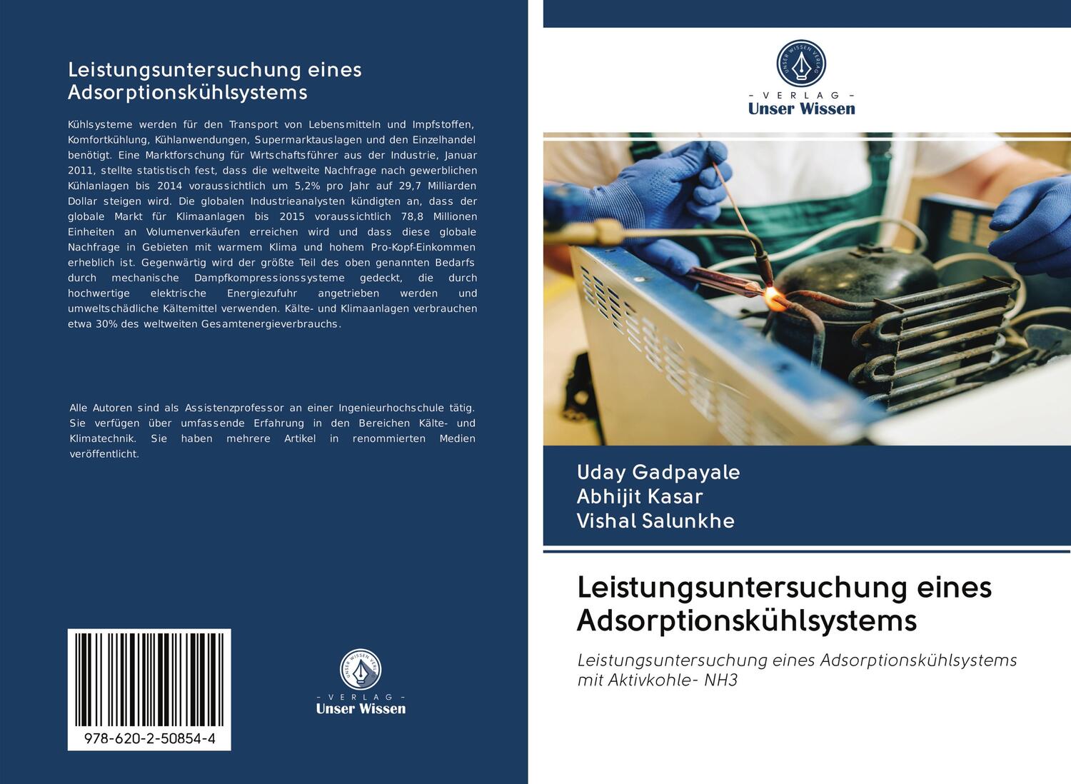 Cover: 9786202508544 | Leistungsuntersuchung eines Adsorptionskühlsystems | Gadpayale (u. a.)