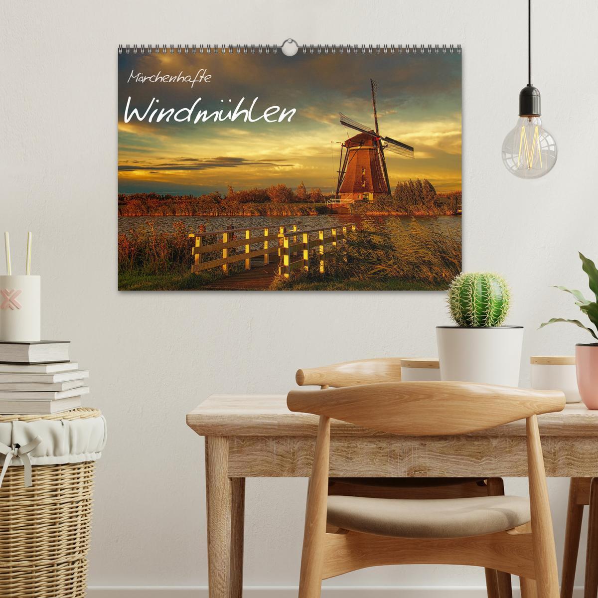 Bild: 9783435454952 | Märchenhafte Windmühlen (Wandkalender 2025 DIN A3 quer), CALVENDO...