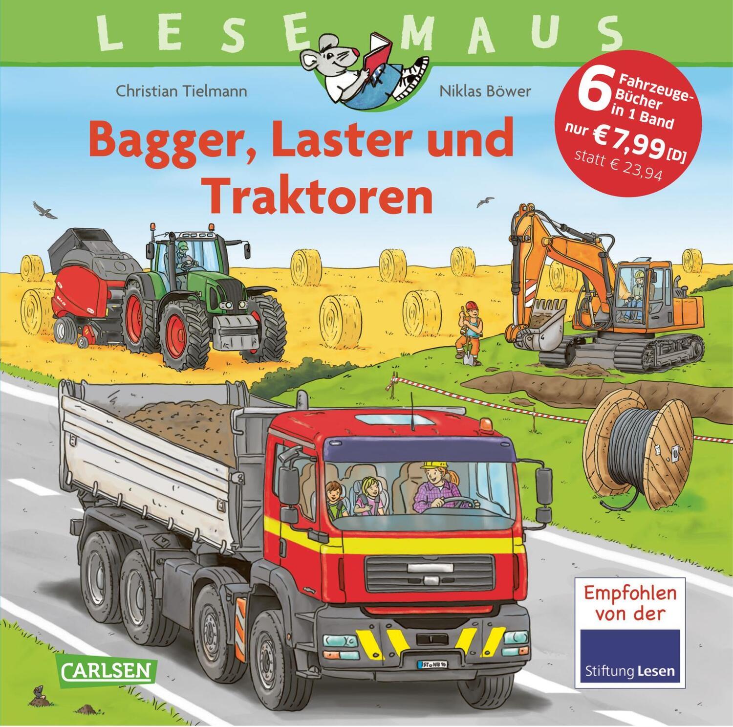 Cover: 9783551681171 | LESEMAUS Sonderbände: Bagger, Laster und Traktoren - Alles über...