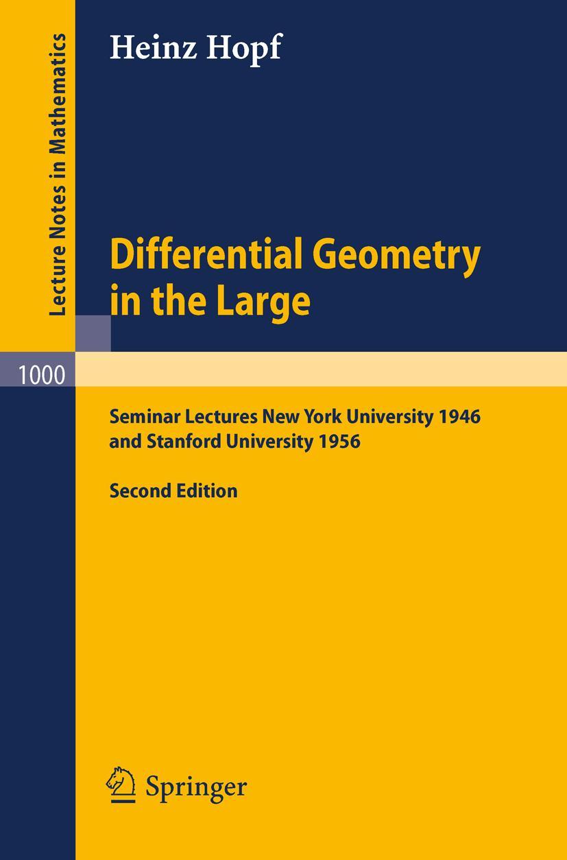 Cover: 9783540514978 | Differential Geometry in the Large | Heinz Hopf | Taschenbuch | viii