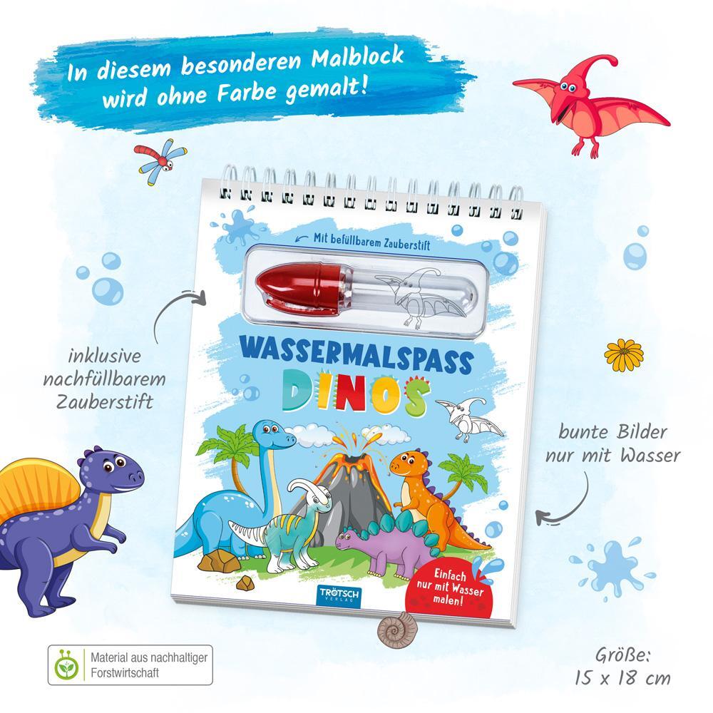 Bild: 9783988021007 | Trötsch Wassermalspaß mit Zauberstift Dinosaurier | Trötsch Verlag