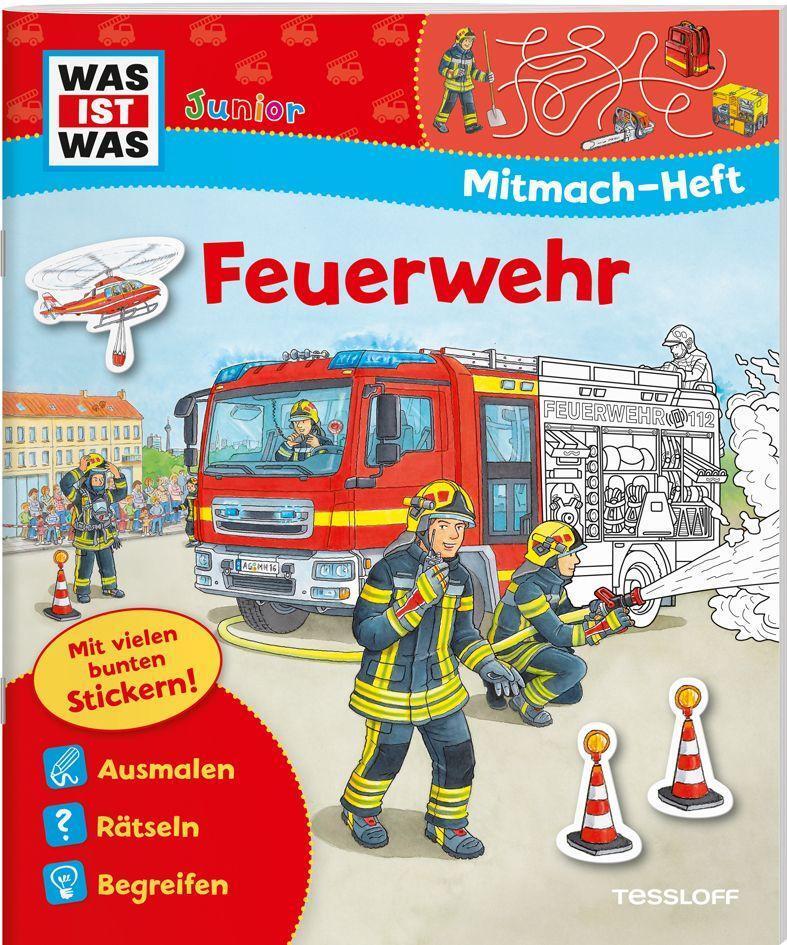 Cover: 9783788620011 | Mitmach-Heft Feuerwehr | Malen, Rätseln, Stickern | Sabine Schuck