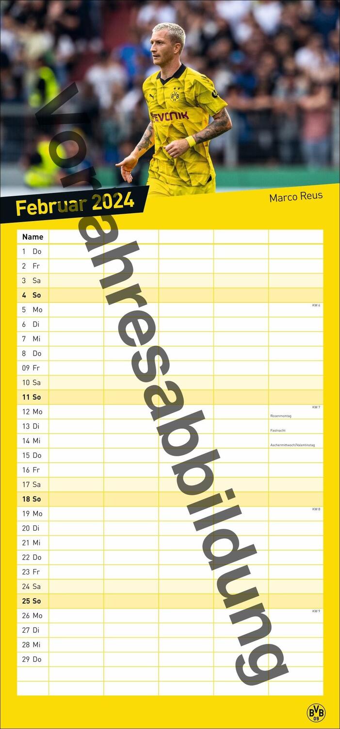 Bild: 9783756405459 | BVB Familienplaner 2025 | Heye | Kalender | Bundesliga Kalender Heye