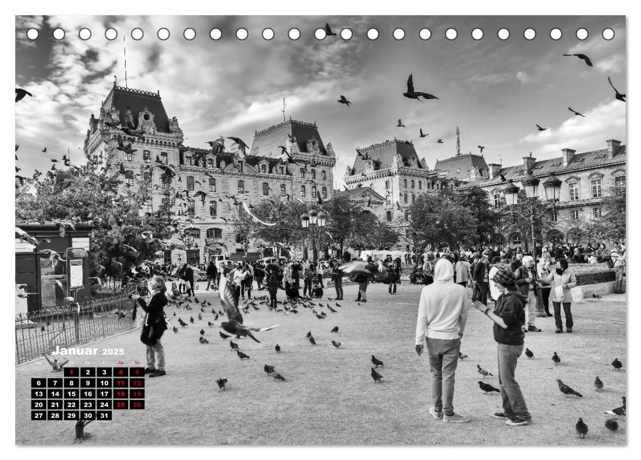 Bild: 9783435366385 | Paris-Impressionen in Schwarz-Weiß (Tischkalender 2025 DIN A5...