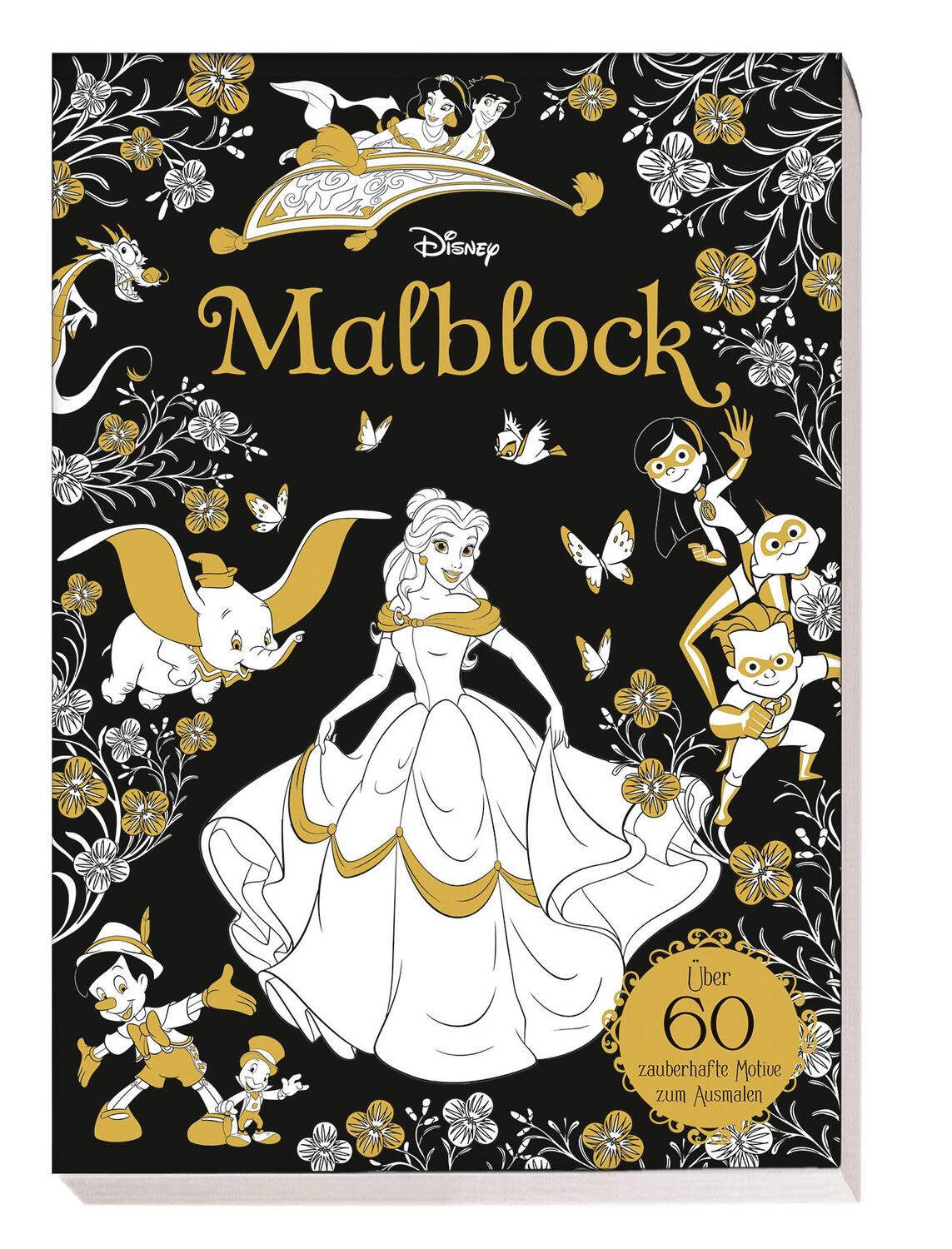 Cover: 9783833240515 | Disney: Malblock | Über 60 zauberhafte Motive zum Ausmalen | Buch