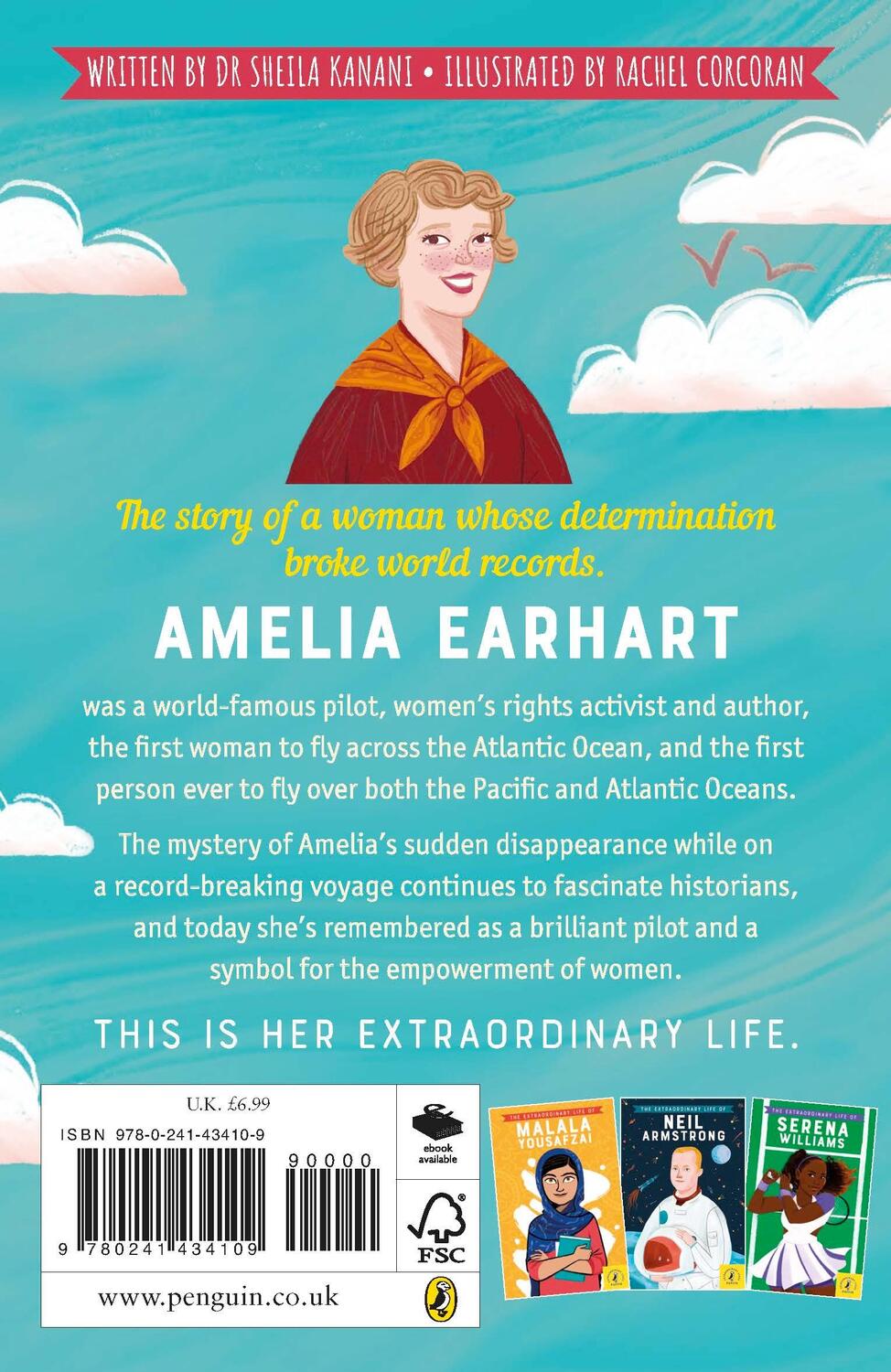 Rückseite: 9780241434109 | The Extraordinary Life of Amelia Earhart | Dr Sheila Kanani | Buch