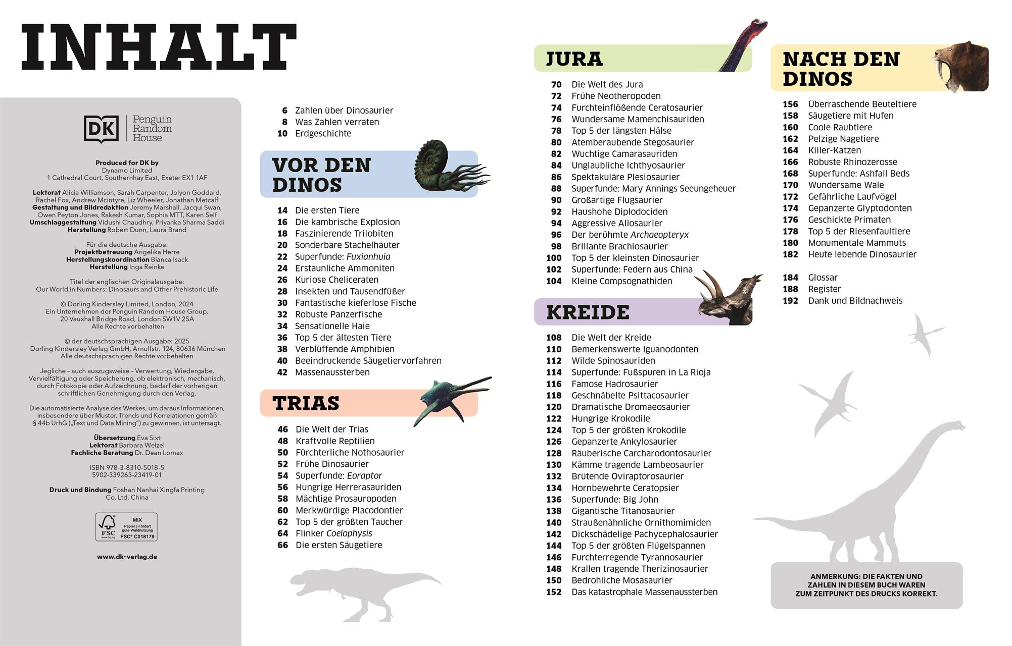 Bild: 9783831050185 | Unsere Welt in Zahlen. Dinosaurier und andere Tiere der Urzeit | Kids