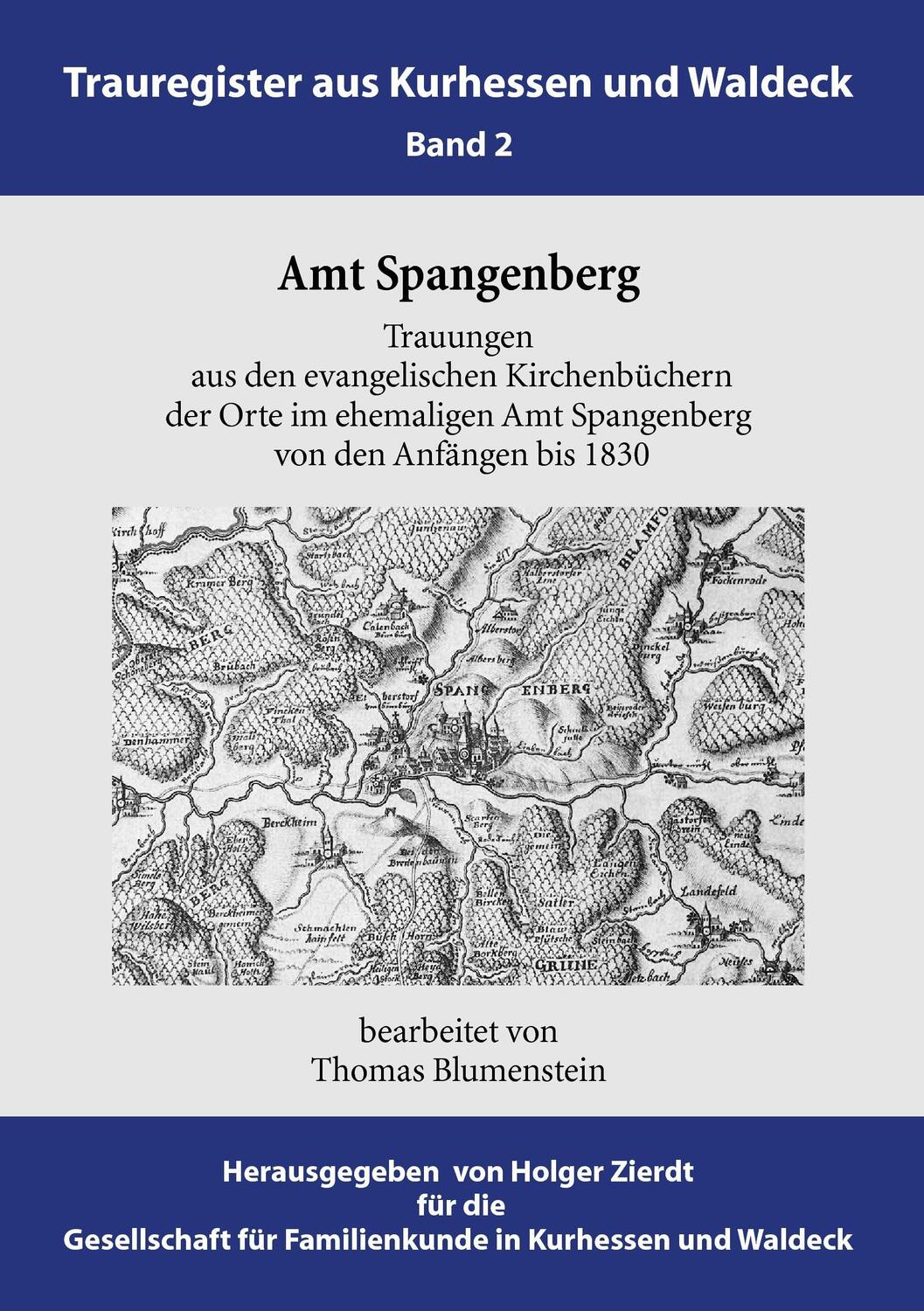Cover: 9783839188415 | Amt Spangenberg | Thomas Blumenstein (u. a.) | Taschenbuch | Paperback