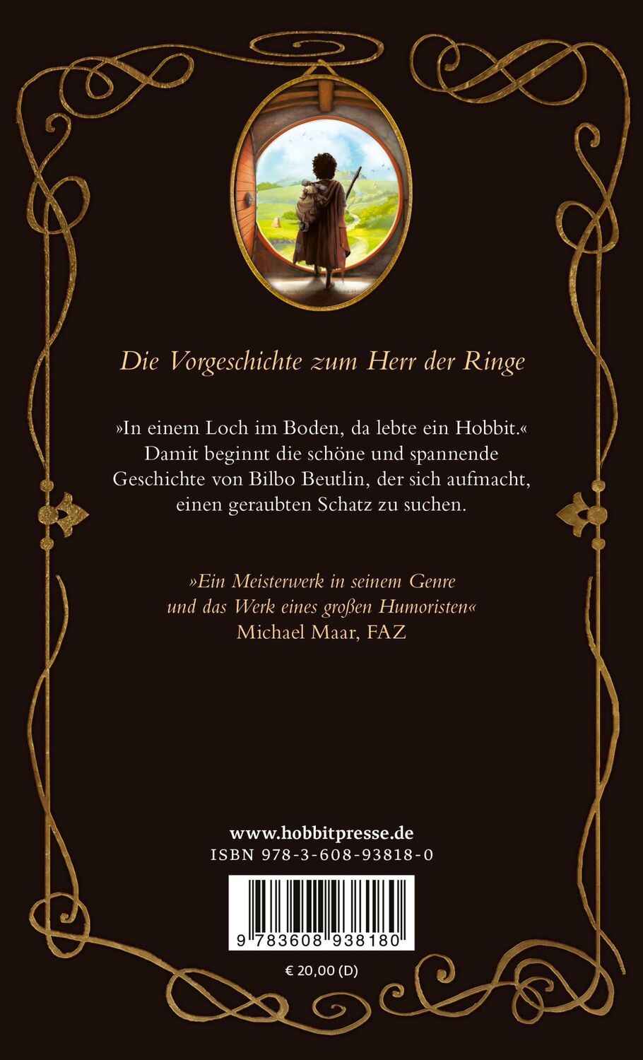 Rückseite: 9783608938180 | Der Hobbit | Oder Hin und zurück | J.R.R. Tolkien | Buch | 382 S.