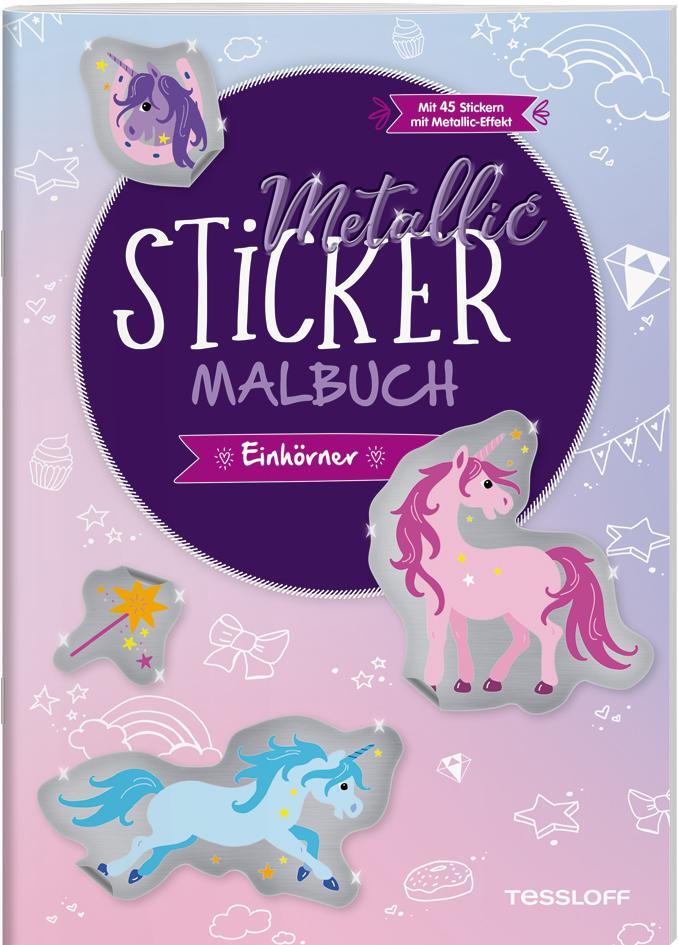 Cover: 9783788645120 | Metallic-Sticker Malbuch. Einhörner | Corina Beurenmeister | Broschüre