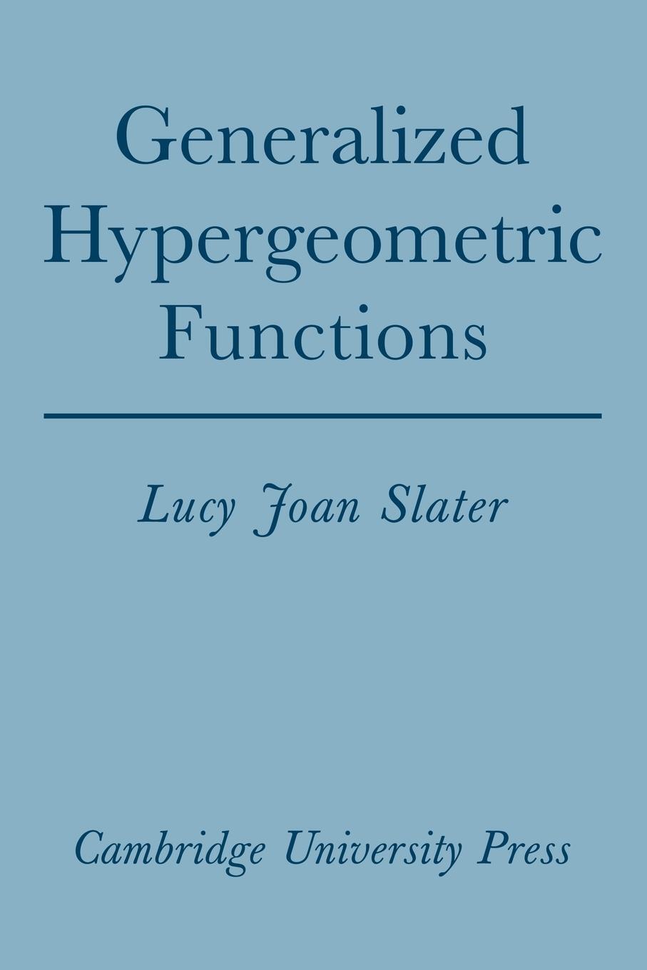 Cover: 9780521090612 | Generalized Hypergeometric Functions | Lucy Joan Slater | Taschenbuch