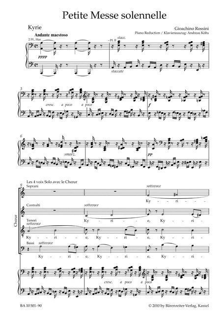 Bild: 9790006536849 | Petite Messe solennelle. Klavierauszug von Andreas Köhs; Mit...