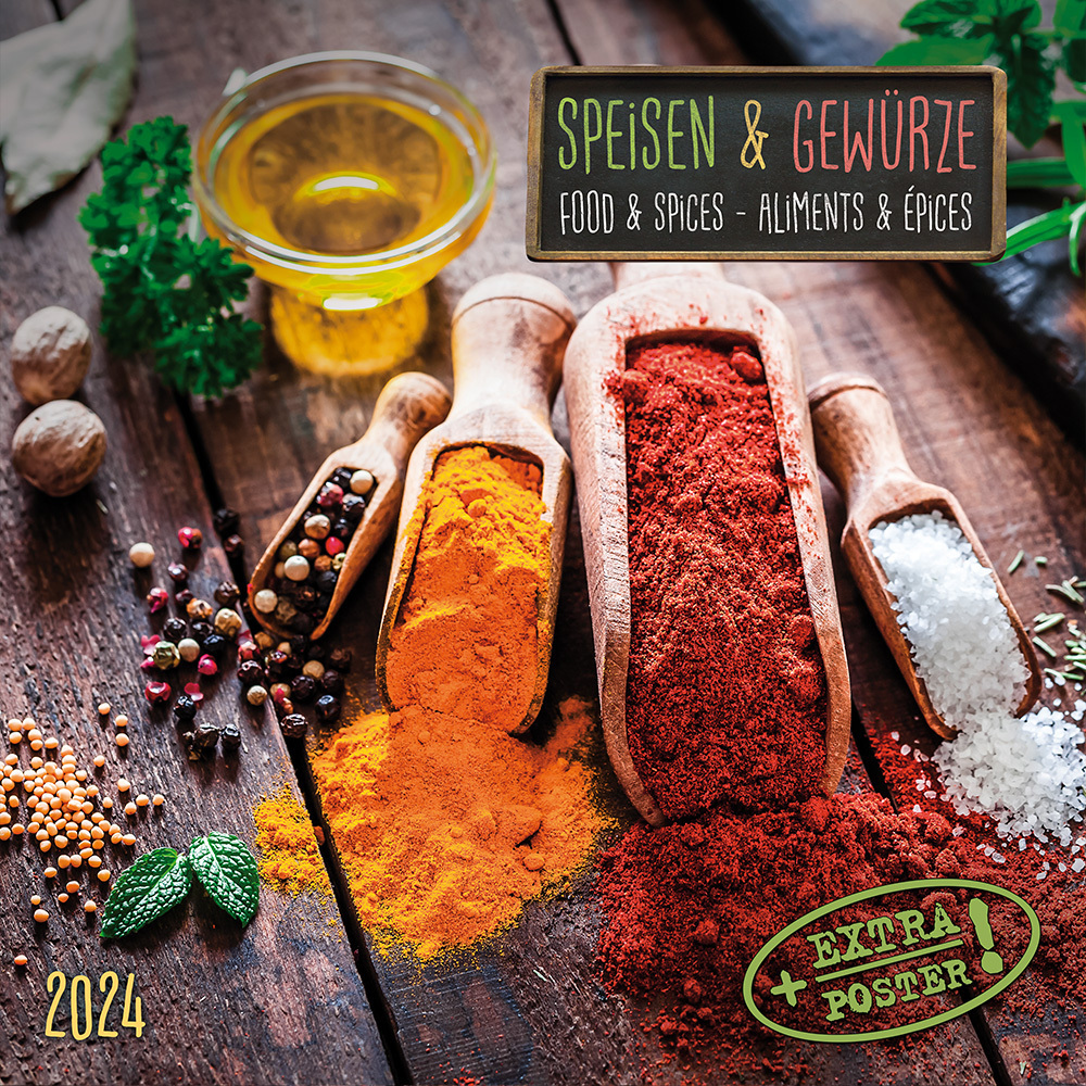 Cover: 9783959293167 | Food &amp; Spices/Speisen und Gewürze 2024 | Kalender 2024 | Kalender