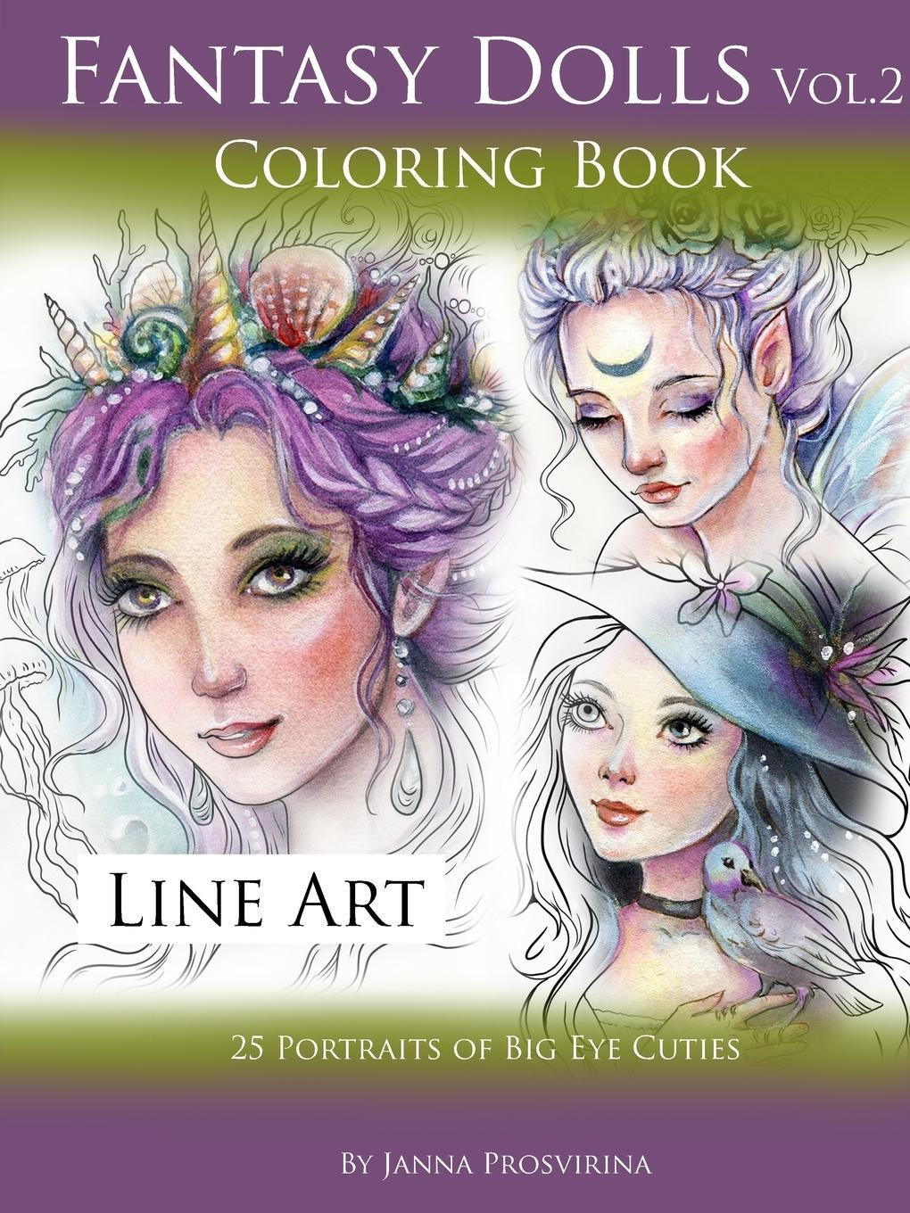Cover: 9780244483029 | Fantasy Dolls Vol.2 Coloring Book Line Art | Janna Prosvirina | Buch