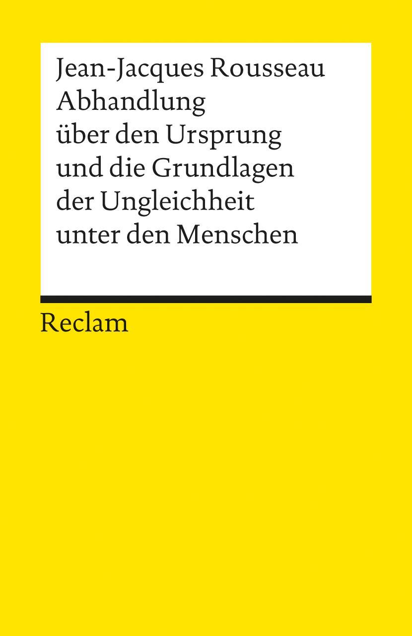Cover: 9783150017708 | Abhandlung über den Ursprung und die Grundlagen der Ungleichheit...