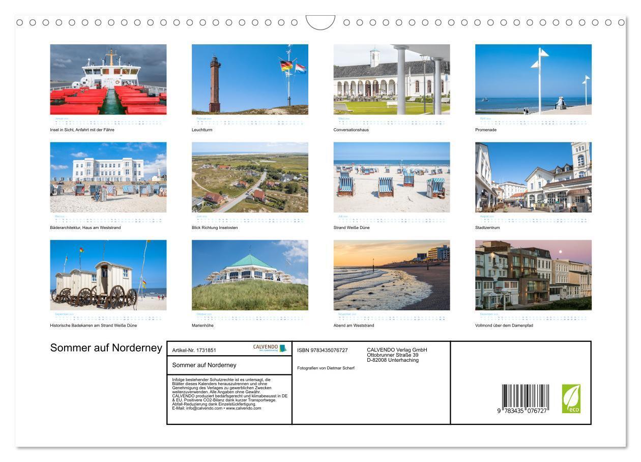 Bild: 9783435076727 | Sommer auf Norderney (Wandkalender 2025 DIN A3 quer), CALVENDO...