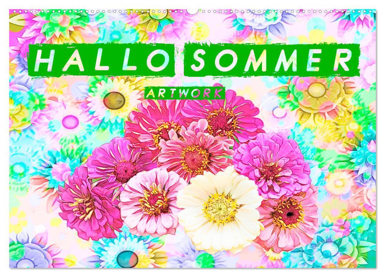 Cover: 9783435120680 | Hallo Sommer - Artwork (Wandkalender 2025 DIN A2 quer), CALVENDO...