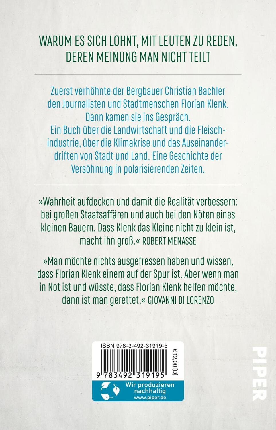 Rückseite: 9783492319195 | Bauer und Bobo | Florian Klenk | Taschenbuch | 160 S. | Deutsch | 2023