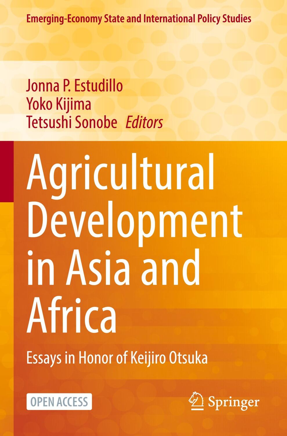 Cover: 9789811955440 | Agricultural Development in Asia and Africa | Estudillo (u. a.) | Buch