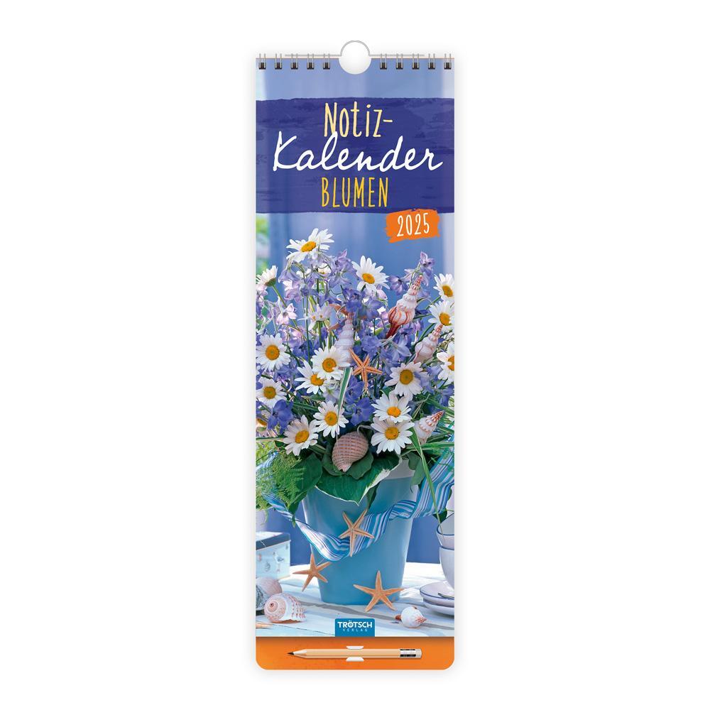 Cover: 9783988022455 | Trötsch Notizkalender mit Stift Hochformat Blumen 2025 | KG | Kalender