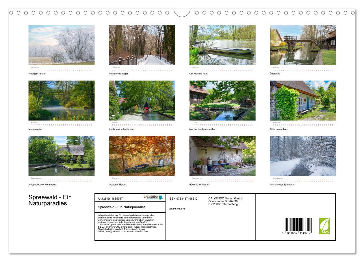 Bild: 9783457198612 | Spreewald - Ein Naturparadies (Wandkalender 2025 DIN A3 quer),...