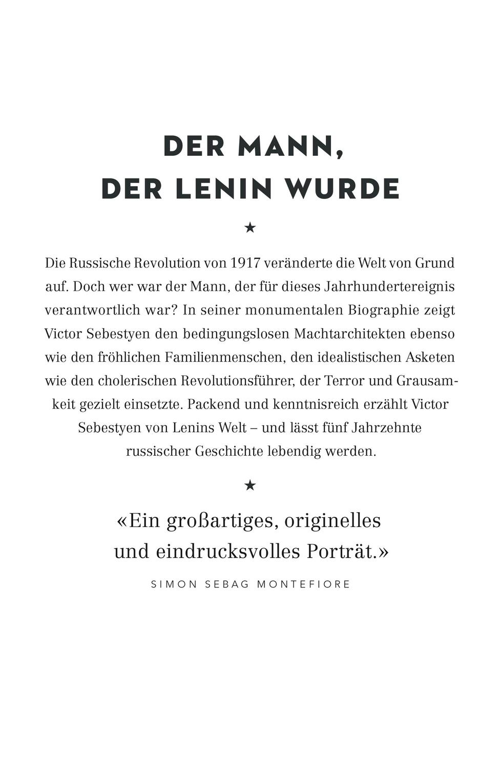 Rückseite: 9783871341656 | Lenin | Ein Leben | Victor Sebestyen | Buch | Deutsch | 2017
