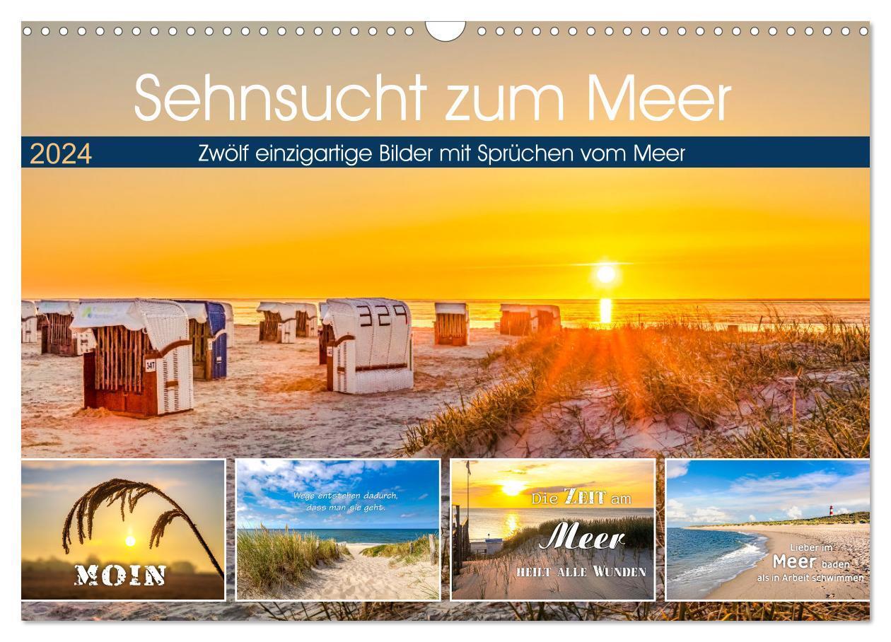 Cover: 9783675548923 | Sehnsucht zum Meer (Wandkalender 2024 DIN A3 quer), CALVENDO...