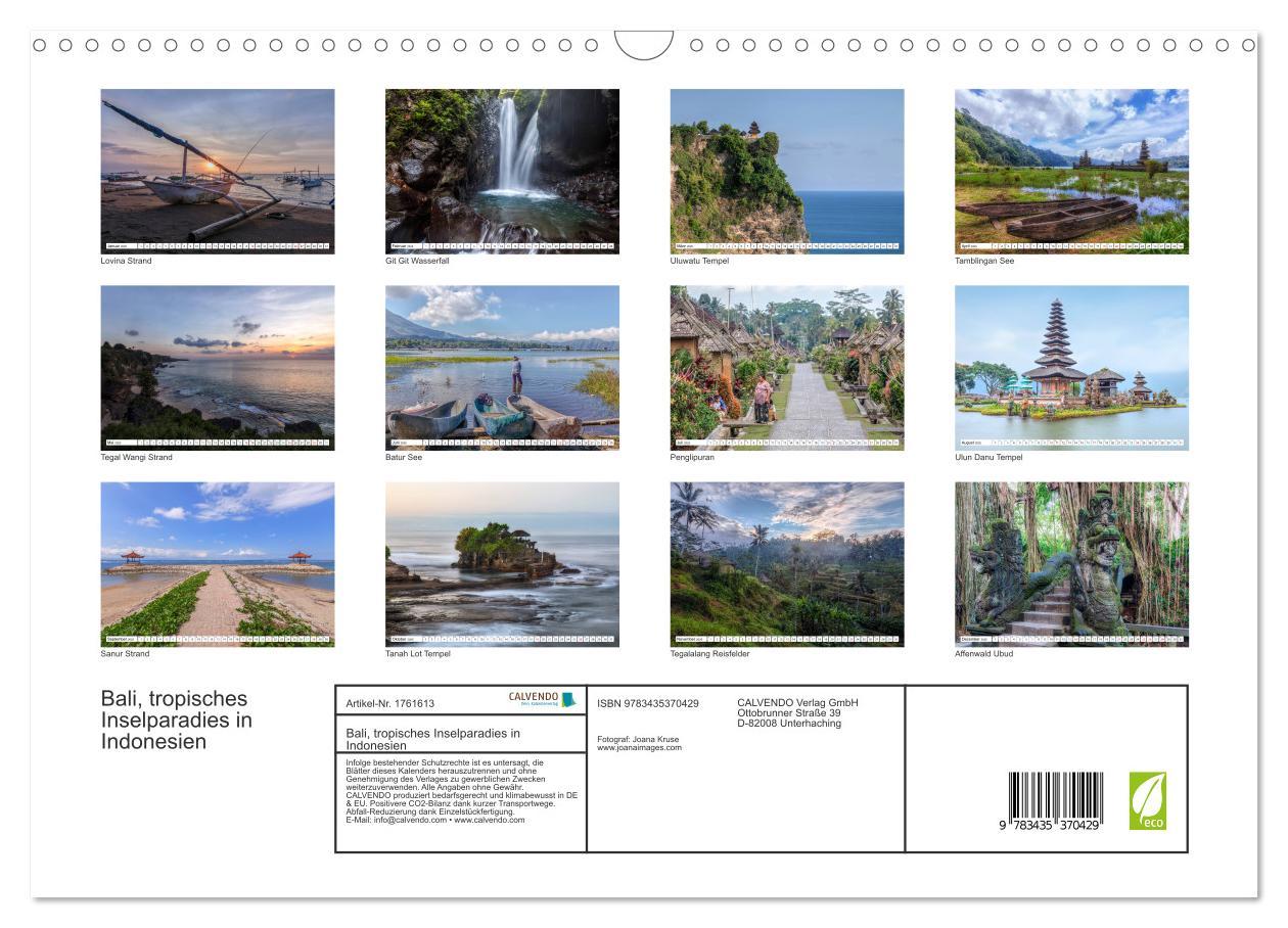 Bild: 9783435370429 | Bali, tropisches Inselparadies in Indonesien (Wandkalender 2025 DIN...