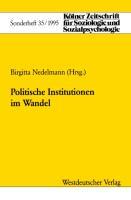 Cover: 9783531128009 | Politische Institutionen im Wandel | Birgitta Nedelmann | Taschenbuch