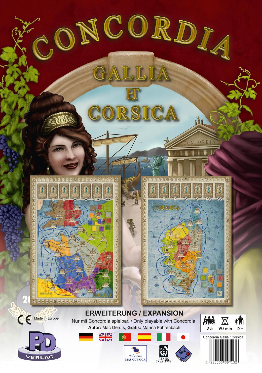 Cover: 4280000097132 | Gallia & Corsica - Erweiterung zu Concordia | Mac Gerdts | Spiel