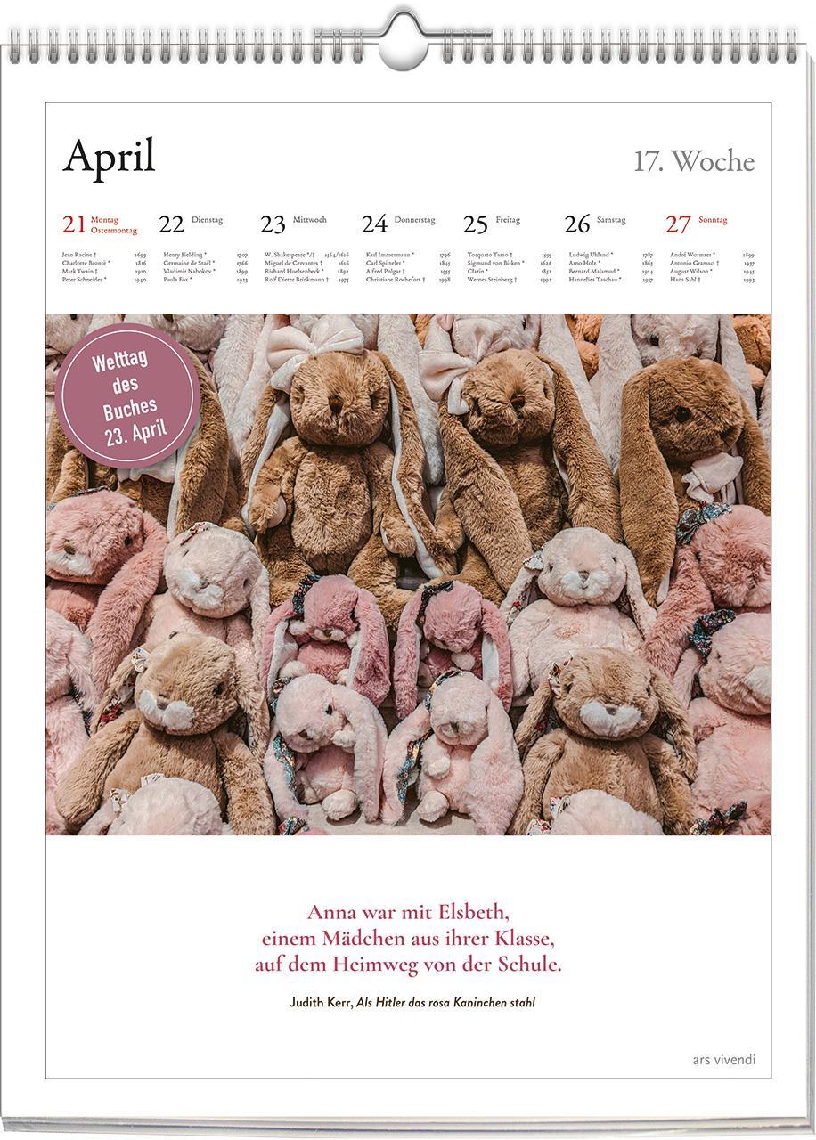 Bild: 9783747205662 | ars vivendi Literatur Kalender 2025 | Wochenkalender | verlag | 53 S.