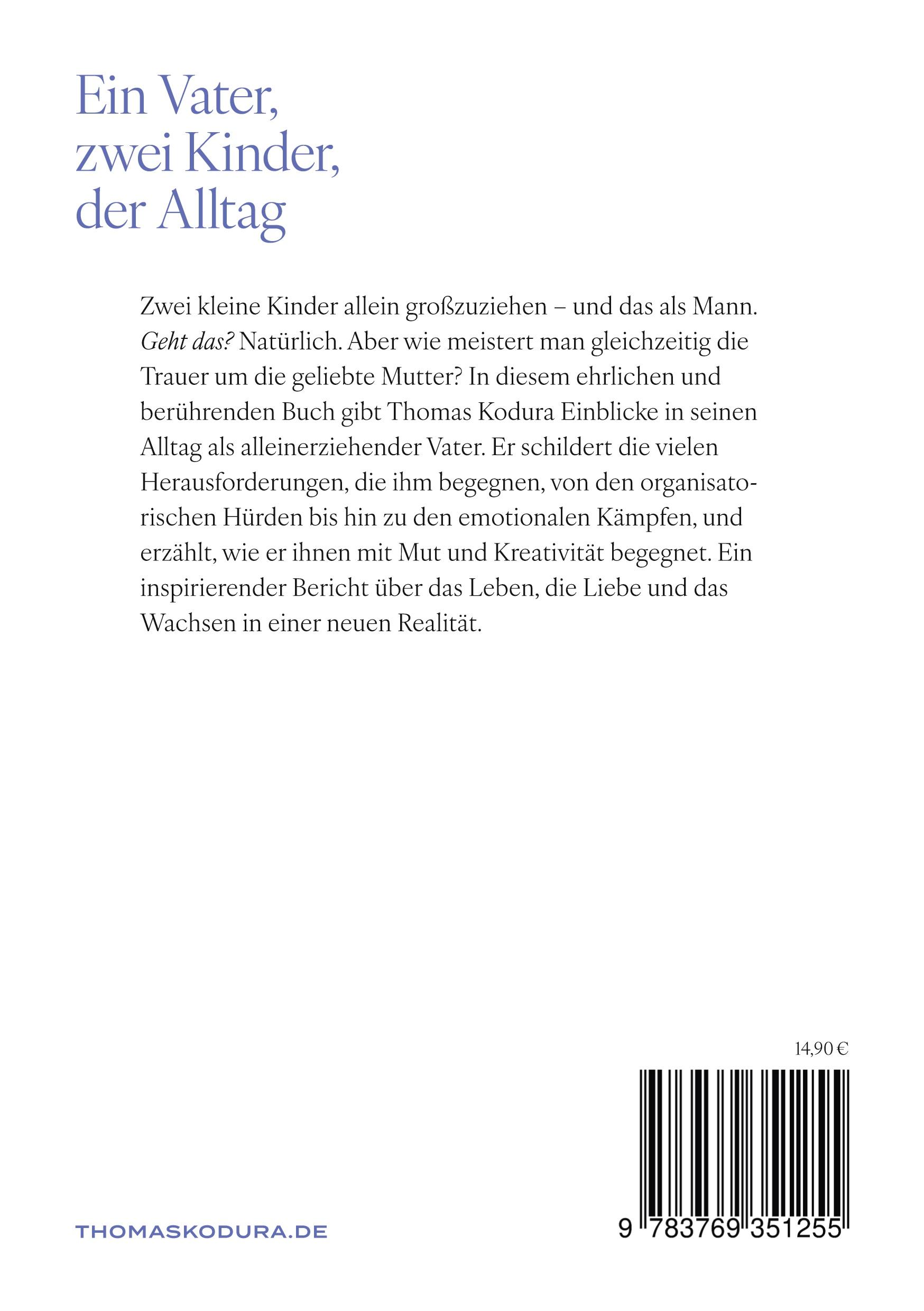 Rückseite: 9783769351255 | fünfuhr neunundzwanzig | Ein Vater, zwei Kinder und der Alltag | Buch