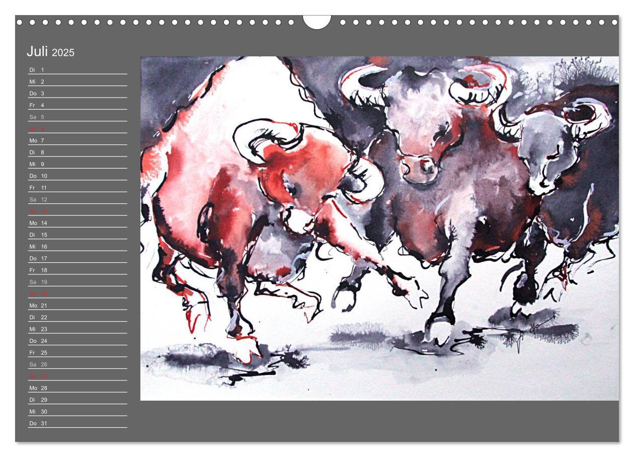 Bild: 9783435625406 | Sternbild Stier (Wandkalender 2025 DIN A3 quer), CALVENDO...